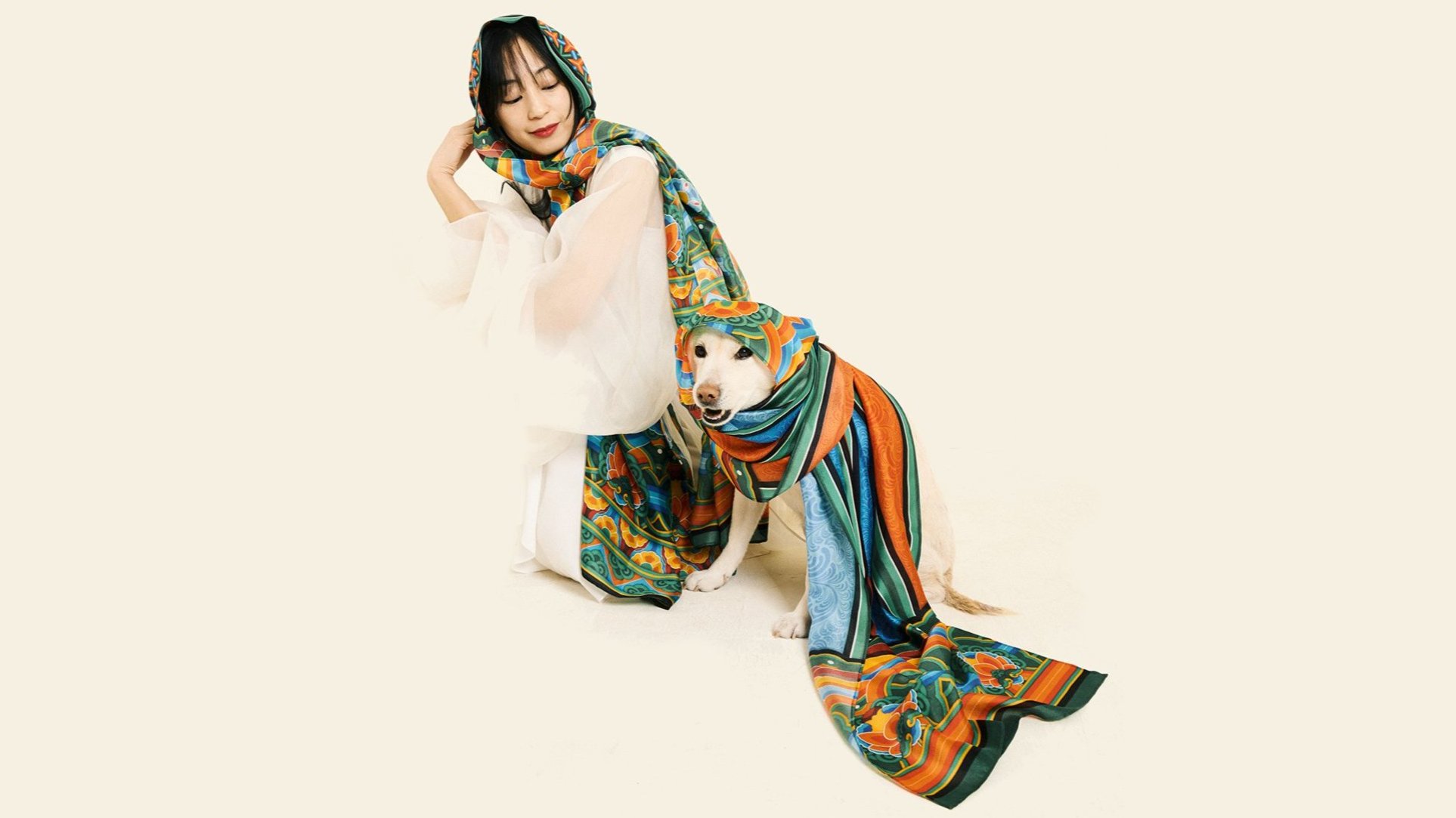 WEAR YOUR ENERGY : 단청 스카프 - SKY VEIL