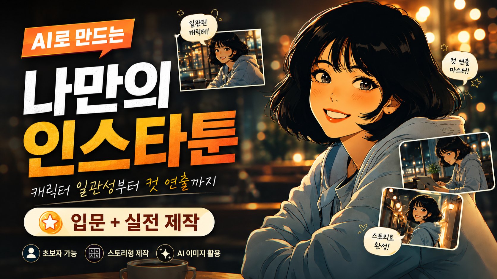 캐릭터 유지하는 AI 인스타툰! 연재부터 현실적인 수익화 기초 다지기