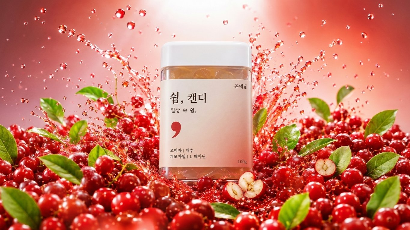 스트레스 만땅인 요즘, 2알로 리프레시! 테아닌+문경 오미자<쉼,캔디>
