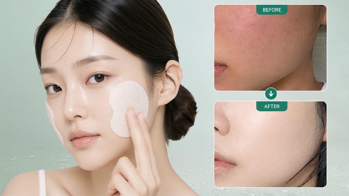 맥주처럼 시원한 피부? 네, 얼굴에 한잔 말았습니다ㅣ1분 화잘먹 모찌패드