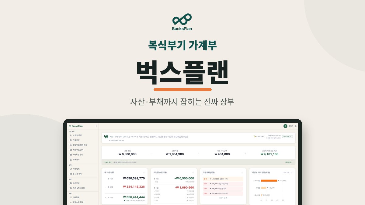 10년차 회계 ERP 개발자가 만든, 진짜 복식부기 가계부 〈벅스플랜〉