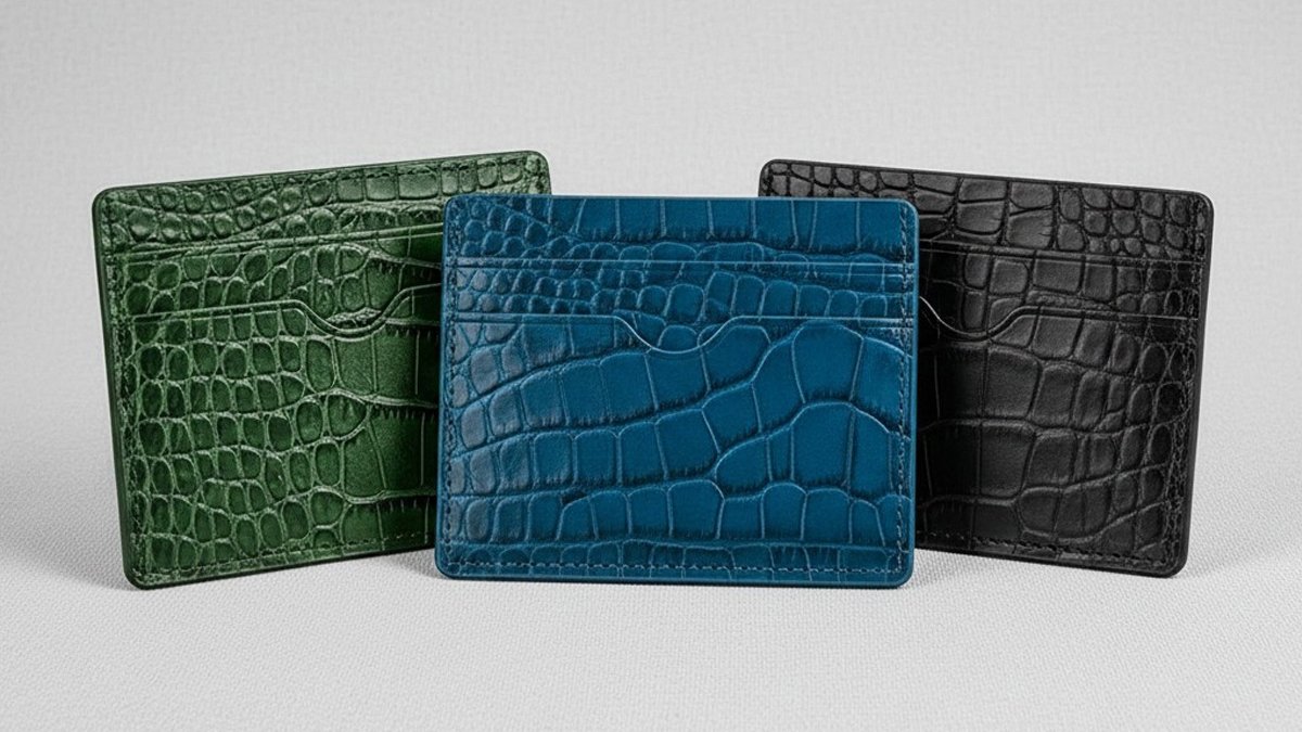 [Second Encore] Textured Natural Leather Card Wallet That Deepens with Light