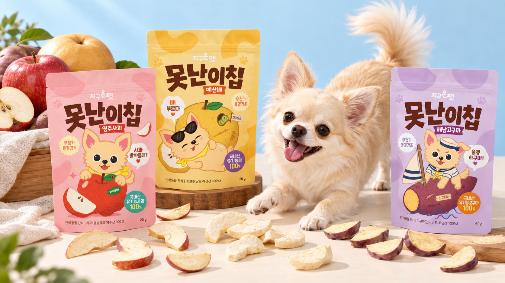 [유기농 100%] 우리 댕냥이도 제철 과채를 바삭하게 한 입! 못난이칩